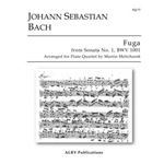 Fuga from Sonata No. 1, BWV 1001 for Flute Quartet