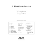 A West Coast Overture for Concert Band (Full Score)