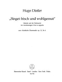 Singet frisch und wohlgemut for four-part choir op. 12/4 -Motet for Christmas- (No. 4 from "Geistlic