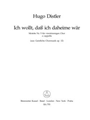 Ich wollt, daS ich daheime war fur vierstimmigen Chor a cappella Nr. 5 -Motette zum Totensonntag- (a