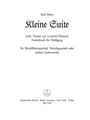 Kleine Suite nach Tanzen aus Leopold Mozarts Notenbuch fur Wolfgang