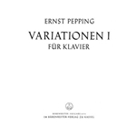Variationen I (1948) -Veranderungen eines eigenen Themas-