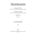 Concerto for Flute, Violin, Violoncello, Strings and Basso Continuo A major TWV 53:A 2 -Tafelmusik I