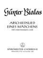 Abschiedslied eines Madchens fur vierstimmigen Chor (1939/1940)