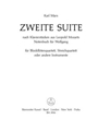 zweite Suite fur Blockflotenquartett, String Quartet oder andere Instrumente (nach Klavierstucken au