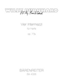 vier Intermezzi fur Harfe op. 77a (1945)