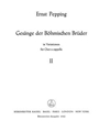 Gesange der Bohmischen Bruder in Variationen, Heft 2 (1963) - Neun Liedmotetten-