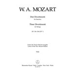 three Divertimenti for Strings K. 136-138 (125a-c)