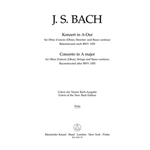 Konzert fur Oboe d'amore (Oboe) A-Dur -Rekonstruktion eines verschollenen Solokonzerts nach BWV 1055
