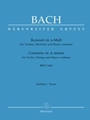 Concerto In A Minor  Bwv1041