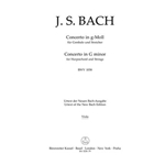 Concerto for Harpsichord and Strings G minor BWV 1058