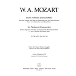 sechs Notturni (Kanzonetten) fur zwei Soprane und Bass mit Begleitung von drei Bassetthornern bzw. z