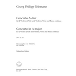 Concerto for Two Violins (Flute and Violin), Viola and Basso Continuo A major TWV 43:A4