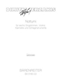 Notturni fur six Singstimmen, Violine, Klarinette und Schlaginstrumente (1976)