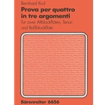 Prova per quattro in tre argomenti