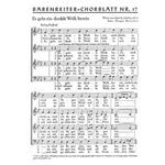 Es geht ein dunkle Wolk herein -Liedsatz-