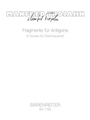 Fragmente fur Antigone (1988) -six Stucke fur String Quartet-