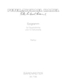 Epigramm fur Frauenstimme und 10 Instrumente (1989) -In memoriam Erich Fried (Die Zeit der Steine)-