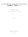 a twilight's song fur Sopran und sieben Instrumente (1997)