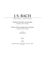 Festive Choral settings from Cantatas (Arranged for Choir and Organ)