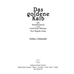 Das goldene Kalb -Ein Kindermusical-