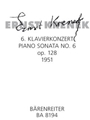 sechste Klaviersonate op. 128 (1951)