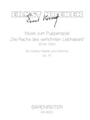 Musik zum Puppenspiel "Die Rache des verhoehnten Liebhabers" (Ernst Toller) for violin, Piano and vo
