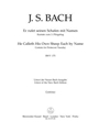 He called His own sheep each by name BWV 175 -Cantata for Whit Tuesday-