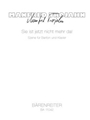 Sie ist jetzt nicht mehr da! (2012) -Scene for low voice and piano-