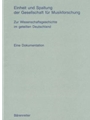 Einheit und Spaltung der Gesellschaft fur Musikforschung -Zur WissenschaftsGeschichte im geteilten D