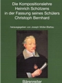 Die Kompositionslehre Heinrich Schutzens in der Fassung seines Schulers Christoph Bernhard -Studiena