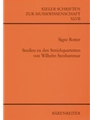 Studien zu den String Quartetsn von Wilhelm Stenhammar