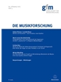 Die Musikforschung, Volume 3/2016