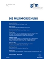 Die Musikforschung, Volume 4/2016