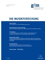 Die Musikforschung, Heft 4/2017