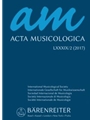 Acta Musicologica, 2/2017
