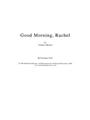 Good Morning Rachel