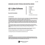 G! I Like Echoes (Full Score)