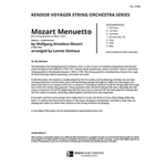Mozart Menuetto (From String Quartet In D Minor, K421) (Full Score) (From String Quartet In D Minor, K421)
