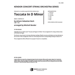Toccata In D Minor (Full Score)