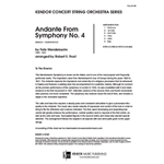 Andante From Symphony No. 4 (Full Score)