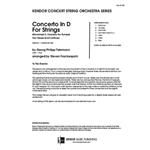 Concerto In D For Strings (Movement 2, Concerto For Trumpet, Two Oboes And Continuo) (Full Score) (Movement 2, Concerto For Trumpet, Two Oboes And Continuo)