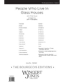 People Who Live In Glass Houses - Full Score