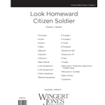 Look Homeward Citizen Soldier - Full Score