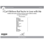 I Can't Believe that You're in Love with Me (Score)