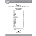 Eternal (Score) For Concert Band and Optional SATB (divisi) Voices