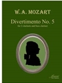 Mozart (Anderson): Five Divertimenti No. 5 (2 clarinets, BC) parts/score