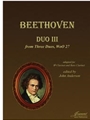 Beethoven (Anderson) Duo III, WoO 27, adapted for clarinet and bass clarinet