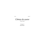 Cabeza de queso (Cheese Head) - Score