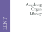 Augsburg Organ Library: Lent